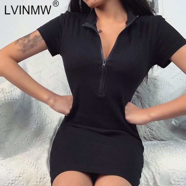 casual dresses lvinmw knitted zipper split v neck bodycon dress 2021 spring women short sleeve solid elastic mini party streetwear, Black;gray
casual dresses lvinmw knitted zipper split v neck bodycon dress 2021 spring women short sleeve solid elastic mini party streetwear, Black;gray