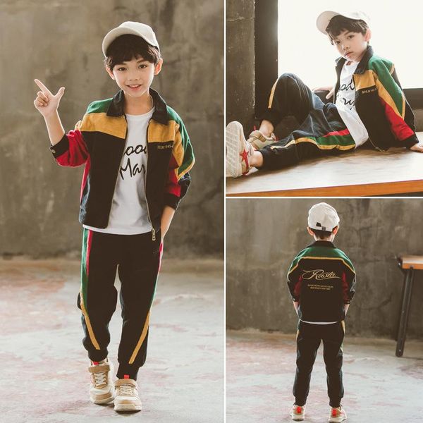 autumn boy clothing suit new color matching coat children's jacket + loose sports pants corduroy two-piece windbreaker shirt, White
autumn boy clothing suit new color matching coat children's jacket + loose sports pants corduroy two-piece windbreaker shirt, White