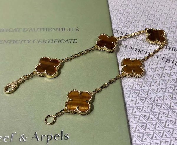 s925 pure silver luxurious quality design 5 flower bracelet with tiger stone women bracelet and rhombus clasp jewelry gift necklace ps5209, Black
s925 pure silver luxurious quality design 5 flower bracelet with tiger stone women bracelet and rhombus clasp jewelry gift necklace ps5209, Black
