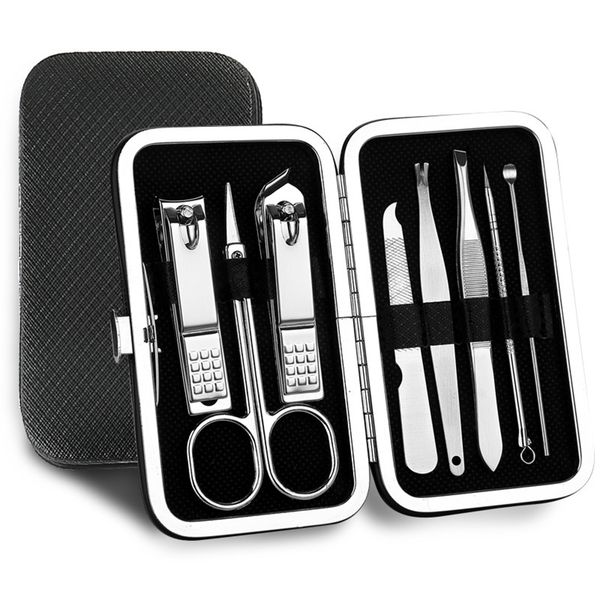8pcs/set stainless steel nail clippers set black pedicure scissor tweezer manicure set kit nail art tools
8pcs/set stainless steel nail clippers set black pedicure scissor tweezer manicure set kit nail art tools