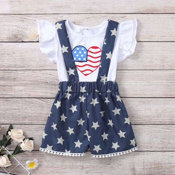 toddler girls clothes set 4th of july ruffle t-shirt stars stripe suspender shorts outfits independence day summer clothing set, White
toddler girls clothes set 4th of july ruffle t-shirt stars stripe suspender shorts outfits independence day summer clothing set, White