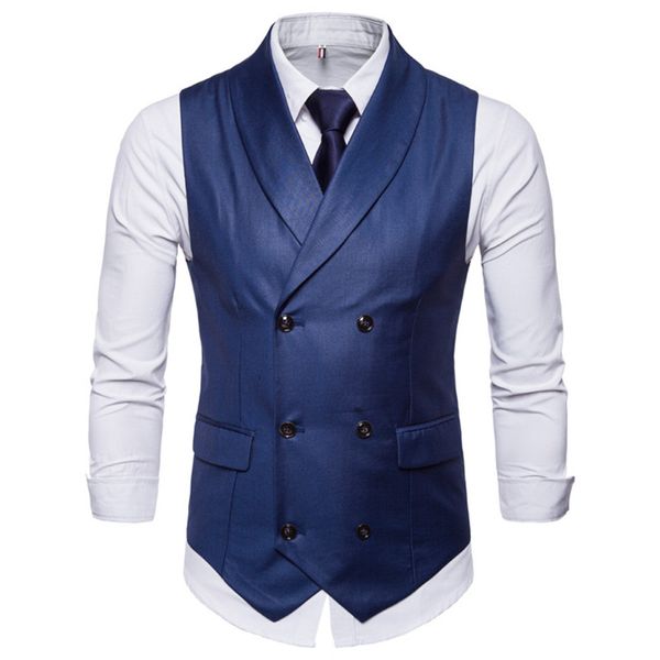 new style double-breasted vintage suit vests for men slim men gilet wedding waistcoats colete homem sleeveless dress vests, Black;white
new style double-breasted vintage suit vests for men slim men gilet wedding waistcoats colete homem sleeveless dress vests, Black;white