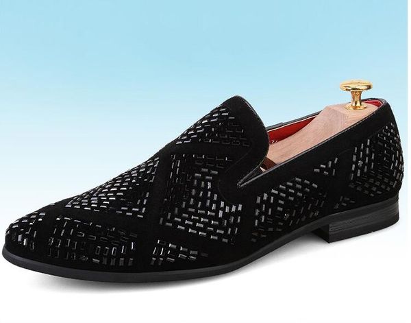 new dandelion spikes flat leather shoes rhinestone fashion men loafers dress shoes slip on casual diamond pointed toe size 38-46 dh5, Black
new dandelion spikes flat leather shoes rhinestone fashion men loafers dress shoes slip on casual diamond pointed toe size 38-46 dh5, Black