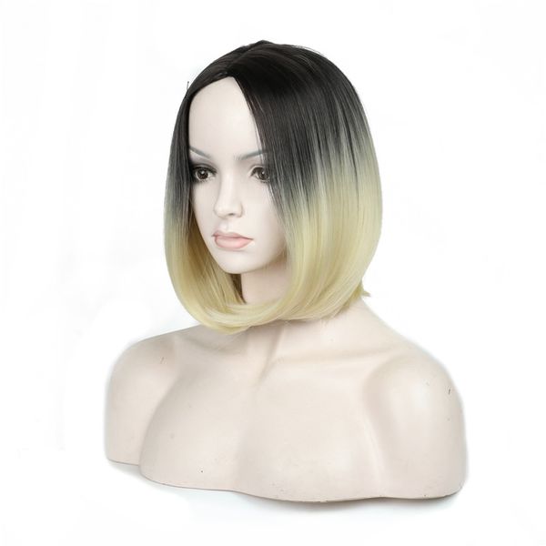 shuohan 35cm synthetic ombre bobo straight wig for women black blonde heat resistant high temperature fiber short cosplay sx286
shuohan 35cm synthetic ombre bobo straight wig for women black blonde heat resistant high temperature fiber short cosplay sx286