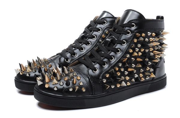 designer sneakers red bottom shoe high help suede spike luxury shoes for hococal men and women shoes party wedding crystal leather sneakers, Black
designer sneakers red bottom shoe high help suede spike luxury shoes for hococal men and women shoes party wedding crystal leather sneakers, Black