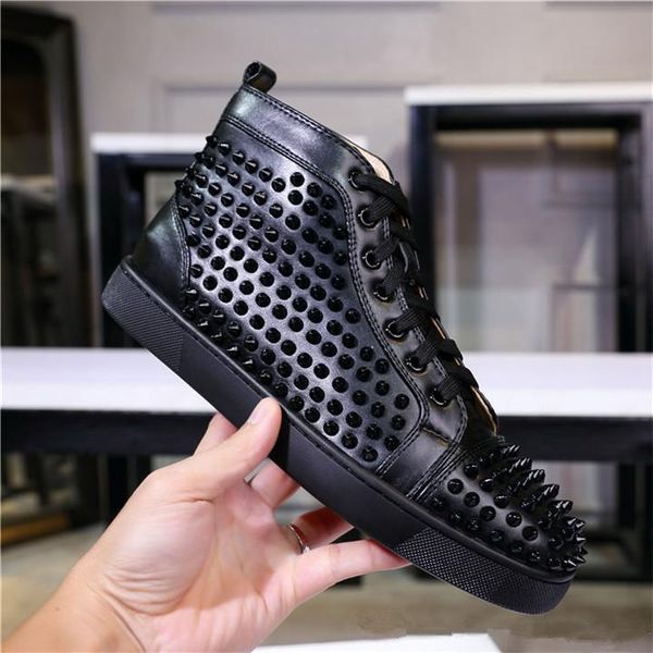 designer red bottoms sneakers studded spikes flats shoes designer luxury red bottoms for men women size 35-47, Black
designer red bottoms sneakers studded spikes flats shoes designer luxury red bottoms for men women size 35-47, Black