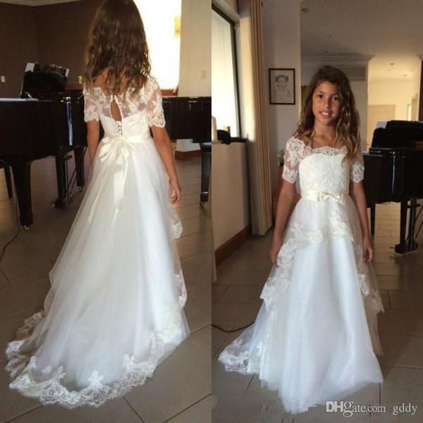 neck sashes beaded flower girls dresses a line flower girl' dresses lace applique layered ruffles floor length girl, White;blue
neck sashes beaded flower girls dresses a line flower girl' dresses lace applique layered ruffles floor length girl, White;blue