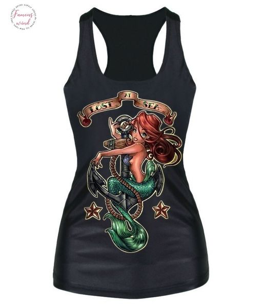 summer punk womens print sleeveless tank shirts the little mermaid anchor design casual 3d vest plus size, White
summer punk womens print sleeveless tank shirts the little mermaid anchor design casual 3d vest plus size, White