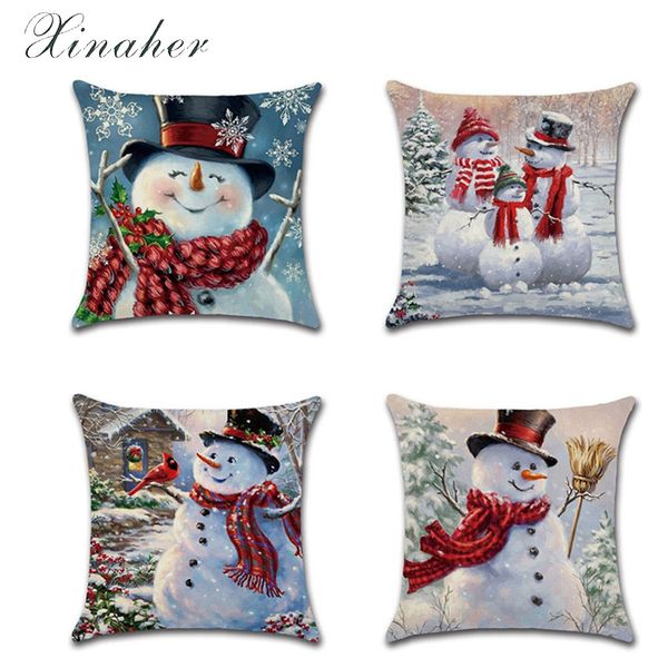 christmas snowman cotton linen throw pillow cushion cover car home decoration sofa pillowcase
christmas snowman cotton linen throw pillow cushion cover car home decoration sofa pillowcase
