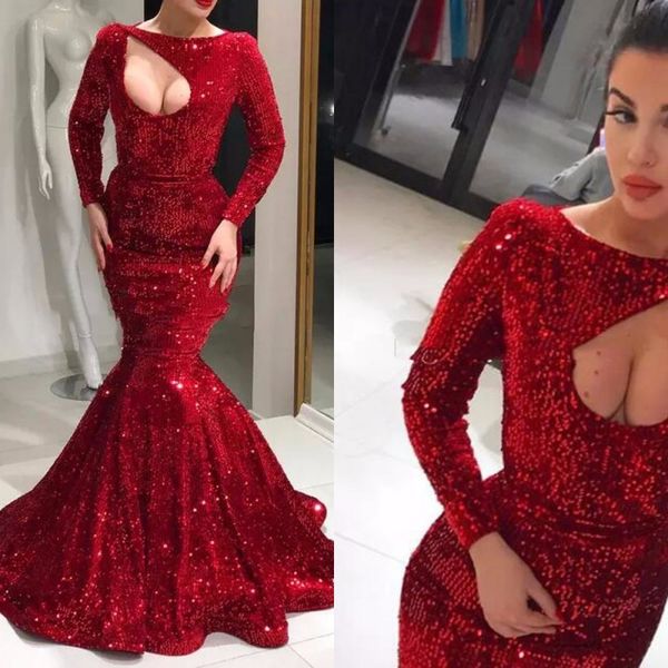 mermaid red prom dresses long 2020 full sequined long sleeves prom party gowns dubai saudi arabic formal party gowns robe de soiree, Black
mermaid red prom dresses long 2020 full sequined long sleeves prom party gowns dubai saudi arabic formal party gowns robe de soiree, Black