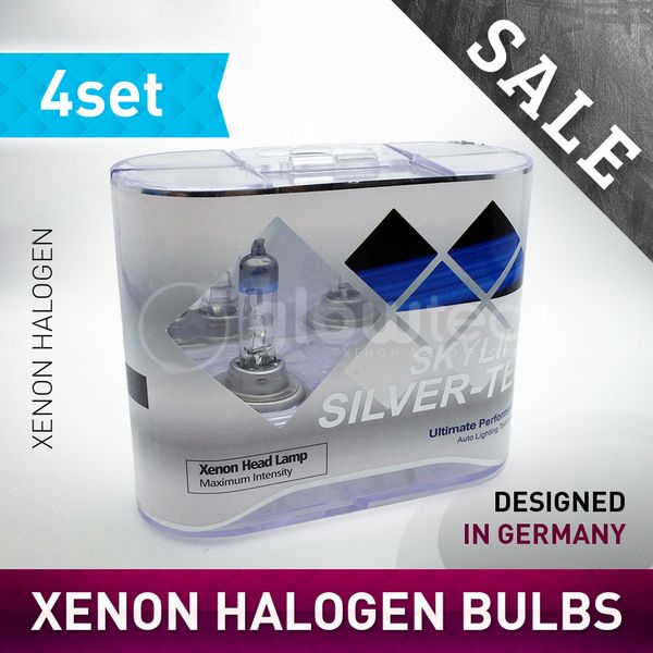 sale 4pair skyline silver-tec h11, h7, h4 55w 2400lm 4300k ultrabright warm white light car halogen lights - silver glowtec
sale 4pair skyline silver-tec h11, h7, h4 55w 2400lm 4300k ultrabright warm white light car halogen lights - silver glowtec