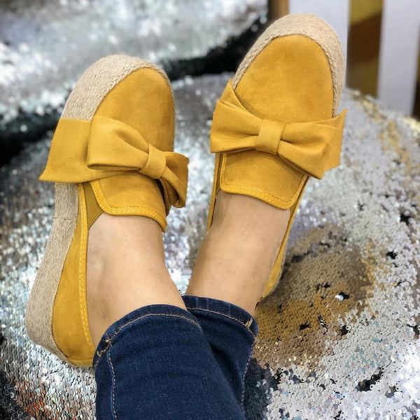 spring women flats shoes slip on casual ladies canvas shoes bow thick bottom lazy loafers female espadrilles flat, Black 
spring women flats shoes slip on casual ladies canvas shoes bow thick bottom lazy loafers female espadrilles flat, Black