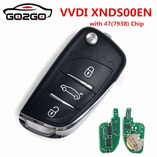 

1 piece 3 buttons english version xhorse vvdi wireless car key remote with 47(7938) chip xnds00en for vvdi key tool