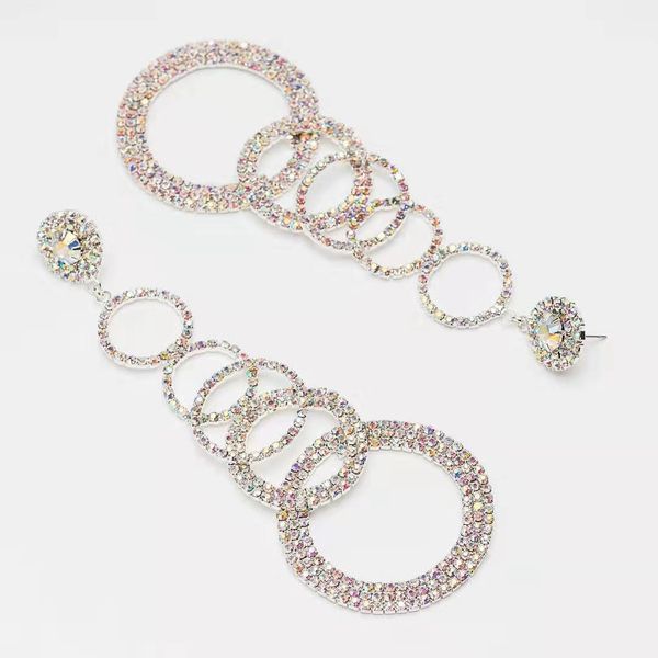 wholesale-earrings for women luxury designer bling diamond dangling earrings circle crytal bridal wedding engagement jewelry love gift, Silver
wholesale-earrings for women luxury designer bling diamond dangling earrings circle crytal bridal wedding engagement jewelry love gift, Silver