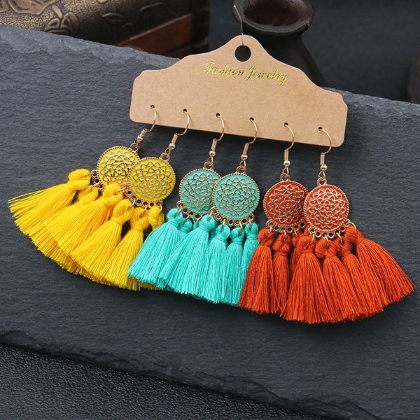 vintage long tassel earrings set women brincos flower alloy fabric earring 2020 handmade bohemian jewelry, Silver
vintage long tassel earrings set women brincos flower alloy fabric earring 2020 handmade bohemian jewelry, Silver