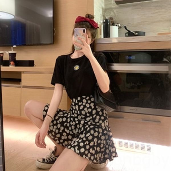 little daisy summer floral waist short sling chiffon skirt first love platycodon grandiflorum dress chiffon dress a- word sling girlfriends, Black
little daisy summer floral waist short sling chiffon skirt first love platycodon grandiflorum dress chiffon dress a- word sling girlfriends, Black