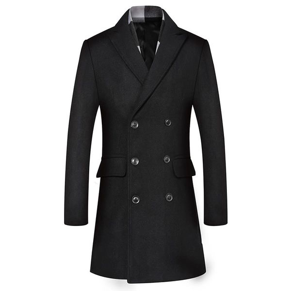 autumn and winter new woolen woolen coat men's business casual long lapel double-breasted men's coat jacket, Black
autumn and winter new woolen woolen coat men's business casual long lapel double-breasted men's coat jacket, Black