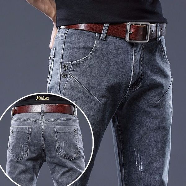 slim stretch jeans for spring and summer slim feet for men a casual retro grey trousers trend men, Blue
slim stretch jeans for spring and summer slim feet for men a casual retro grey trousers trend men, Blue