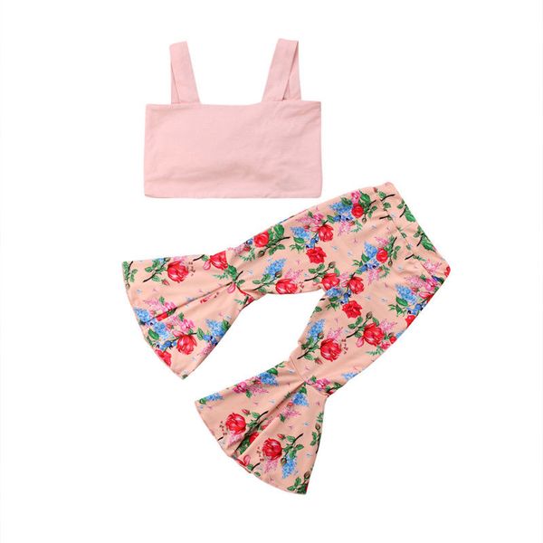 kid baby girl cute sling solid floral pants outfits clothes summer sets 2pcs 1-6y, White
kid baby girl cute sling solid floral pants outfits clothes summer sets 2pcs 1-6y, White