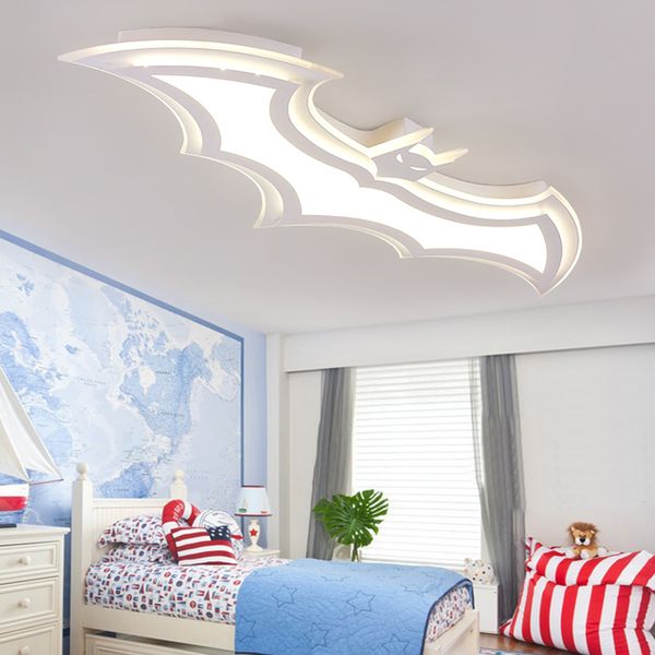 Ultra-thin Batman Led Ceiling Lights Modern Lustre Plafond Dimming Acrylic Ceiling Lamp Boys Baby Children Kids Room Light