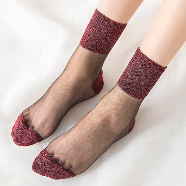 women silk short socks funny happy girls summer breathable shiny elastic crystal transparent anklesocks, Black;white
women silk short socks funny happy girls summer breathable shiny elastic crystal transparent anklesocks, Black;white