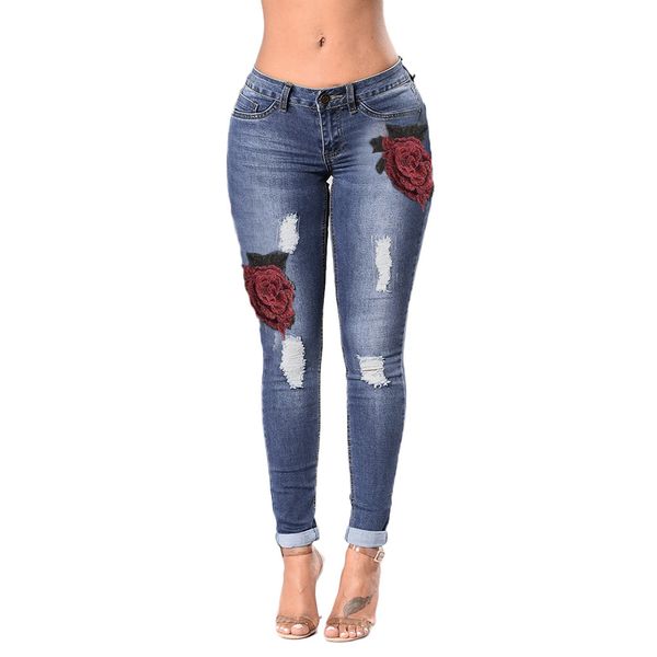jaycosin stretch embroidered jeans for women hole ripped rose pattern jeans pantalon femme flower ladies pencil denim pant, Blue
jaycosin stretch embroidered jeans for women hole ripped rose pattern jeans pantalon femme flower ladies pencil denim pant, Blue