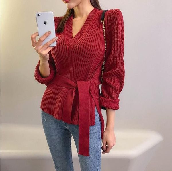 autumn winterv neck women sweaters lady chic lace up waist women long sleeve sweaters female split pullovers warm sweater, White;black
autumn winterv neck women sweaters lady chic lace up waist women long sleeve sweaters female split pullovers warm sweater, White;black