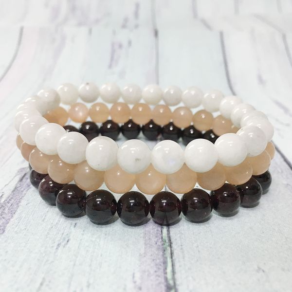 mg0315 8 mm moonstone garnet bracelet set natural sunstone energy bracelet balance chakra gem stone bracelet, Black
mg0315 8 mm moonstone garnet bracelet set natural sunstone energy bracelet balance chakra gem stone bracelet, Black