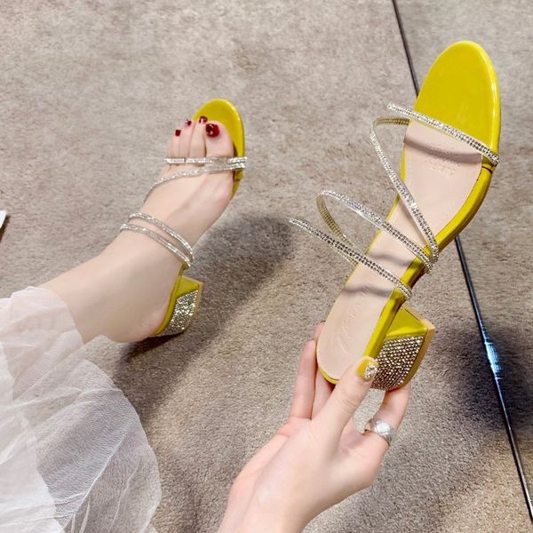 2020 slippers women wear all-match rhinestone thick heel high-heeled shoes ins fashionable women's shoes, Black
2020 slippers women wear all-match rhinestone thick heel high-heeled shoes ins fashionable women's shoes, Black