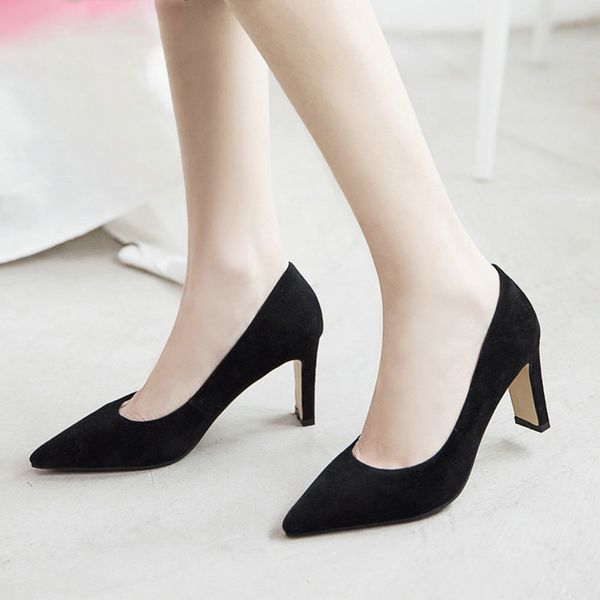 2019 women pumps thin high heel genuine leather pointed toe professional women basic shallow single shoes, Black
2019 women pumps thin high heel genuine leather pointed toe professional women basic shallow single shoes, Black