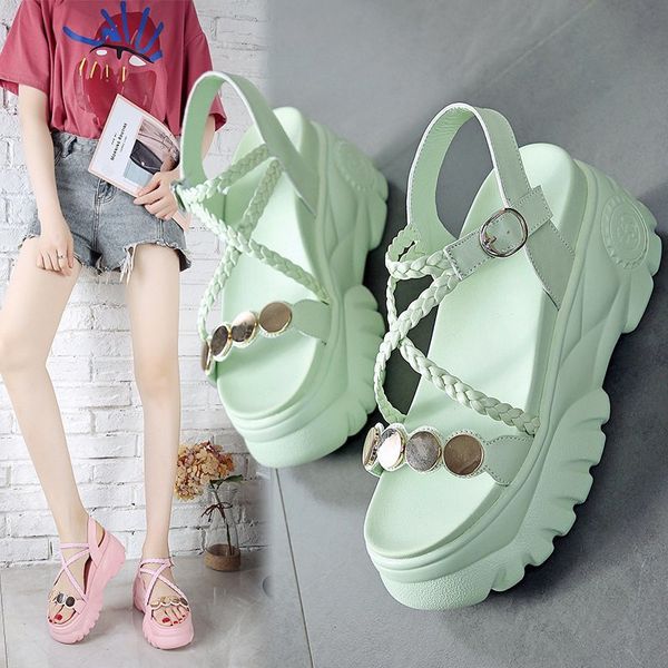 9cm platform sandals 2020 new women wedge high heels shoes women loop platform summer zapatos mujer woman sandal size 34-39, Black
9cm platform sandals 2020 new women wedge high heels shoes women loop platform summer zapatos mujer woman sandal size 34-39, Black
