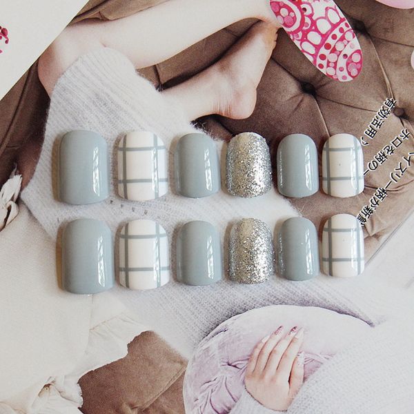 new 24pieces blue style checks shimmering 3d fashion diy plastic art short fake false sticker nail tips with glue gel [n3061, Red;gold
new 24pieces blue style checks shimmering 3d fashion diy plastic art short fake false sticker nail tips with glue gel [n3061, Red;gold