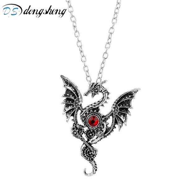dongsheng 2018 new necklace dragon wings choker crystal charms dragon vintage gothic accessories jewelry for women men-30, Silver
dongsheng 2018 new necklace dragon wings choker crystal charms dragon vintage gothic accessories jewelry for women men-30, Silver