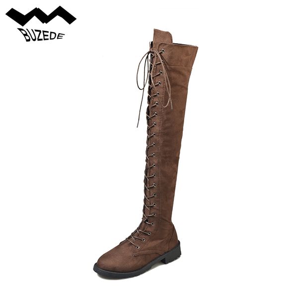 34-43 over the knee women's boots lace up round toe fashion girls shoes charming winter boots women thigh high long, Black
34-43 over the knee women's boots lace up round toe fashion girls shoes charming winter boots women thigh high long, Black