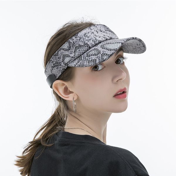 summer women ess hat sun visor cap uv-protection cap lady snake skin pattern adjustable leather empty sunscreen casquette, Blue;gray
summer women ess hat sun visor cap uv-protection cap lady snake skin pattern adjustable leather empty sunscreen casquette, Blue;gray