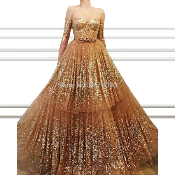 off the shoulder a-line glittery sweetheart evening dress full sleeves floor-length sequins women dress prom party turkish, White;black
off the shoulder a-line glittery sweetheart evening dress full sleeves floor-length sequins women dress prom party turkish, White;black