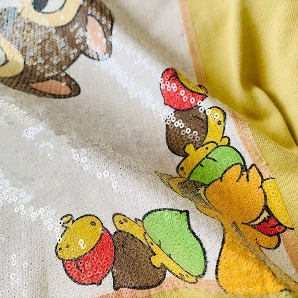 women's cartoon t-shirt in season 33001 sequins headdress sequins fresh and sweet women's short-sleeved loose maiden style top, White
women's cartoon t-shirt in season 33001 sequins headdress sequins fresh and sweet women's short-sleeved loose maiden style top, White