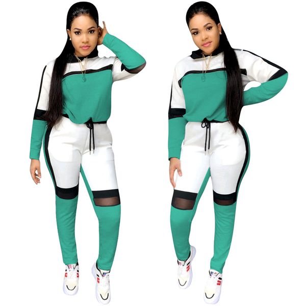 hooded two piece set women's sweatshirt+pants autumn winter tracksuit fashion hoodie trousers 2019 sale, Gray