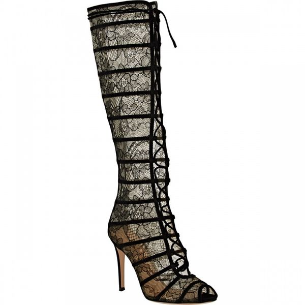 ollymurs 2020 new fashion women's shoes sandals lace rome, Black