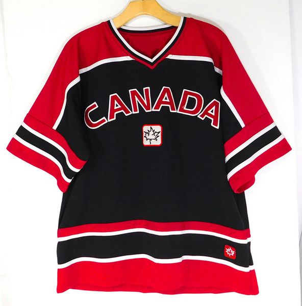 custom vintage jersey team canada black red hockey jersey v-neck patch red/black teepee sports jersey stitched any name your number s-6xl
custom vintage jersey team canada black red hockey jersey v-neck patch red/black teepee sports jersey stitched any name your number s-6xl