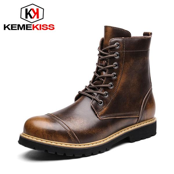 kemekiss warm plush genuine leather men short boots autumn winter lace up round toe oxford shoes mid calf work boots size 38-44, Black
kemekiss warm plush genuine leather men short boots autumn winter lace up round toe oxford shoes mid calf work boots size 38-44, Black