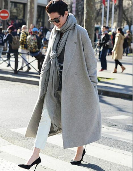 women's wool & blends fall winter women simple cashmere look maxi long robe belted coat female woolen outerwear manteau femme abrigos m, Black
women's wool & blends fall winter women simple cashmere look maxi long robe belted coat female woolen outerwear manteau femme abrigos m, Black