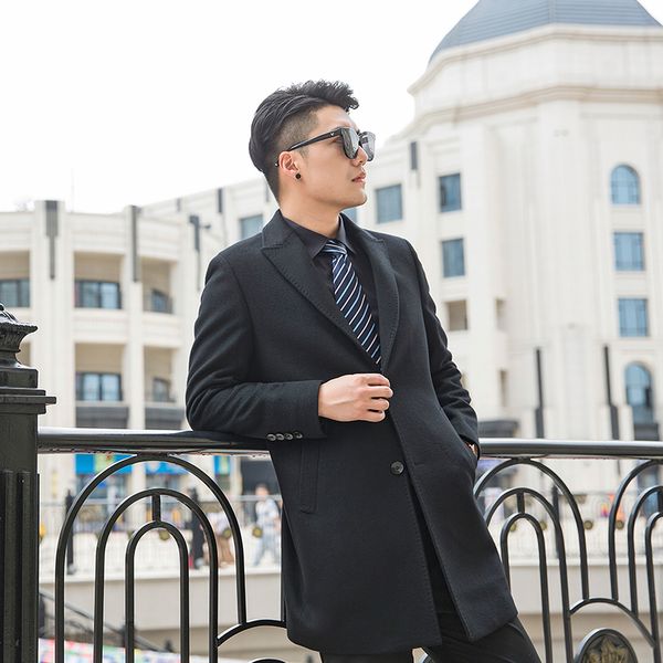 wool& blends coats men business trench outwear coat spring autumn business men woolen coats outwears male trench, Black
wool& blends coats men business trench outwear coat spring autumn business men woolen coats outwears male trench, Black