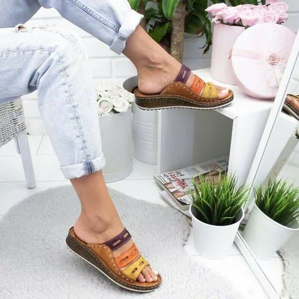women three-color stitching sandals summer beach traveling shoes fg66
women three-color stitching sandals summer beach traveling shoes fg66