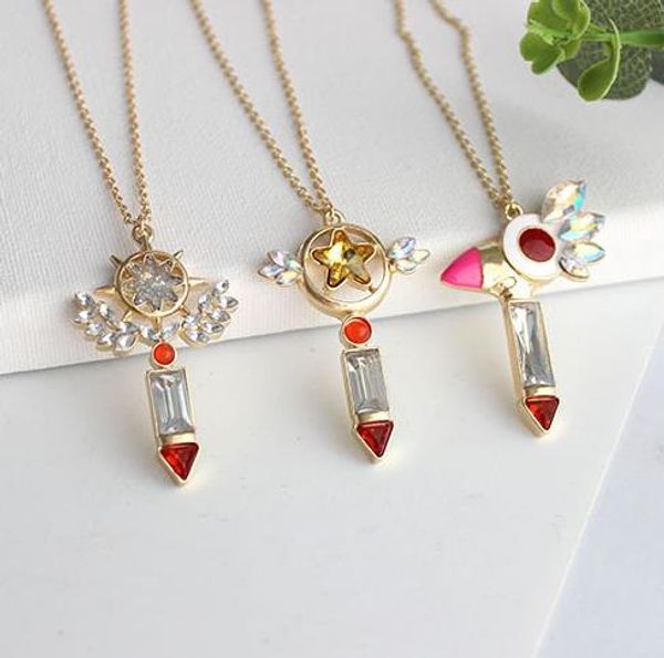 12pcs/lot fashion jewelry accessories wing star wand heart sailor moon card captor necklace, Silver
12pcs/lot fashion jewelry accessories wing star wand heart sailor moon card captor necklace, Silver