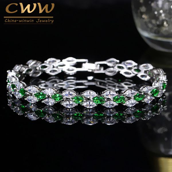 cwwzircons elegant blue green cubic zircon stone bracelet for women marquise shape cz fashion jewelry christmas gift cb063, Black
cwwzircons elegant blue green cubic zircon stone bracelet for women marquise shape cz fashion jewelry christmas gift cb063, Black