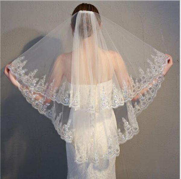selling charming veu de noiva white ivory bridal veil two layers soft tulle wedding accessories wedding veils with sequins d3, Black
selling charming veu de noiva white ivory bridal veil two layers soft tulle wedding accessories wedding veils with sequins d3, Black