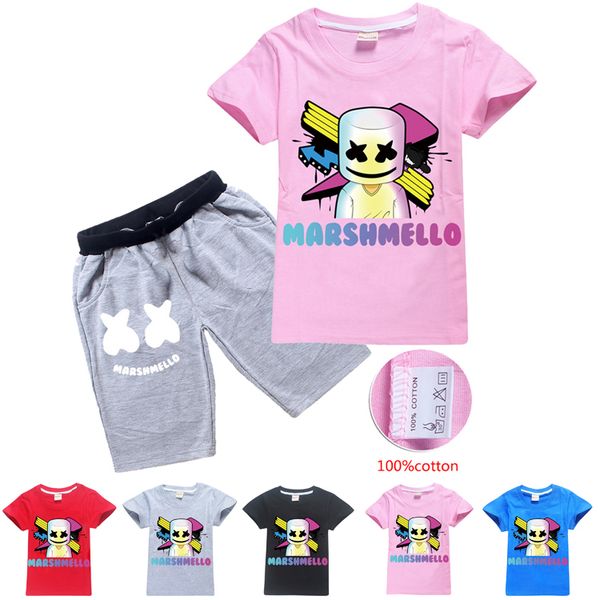 100% cotton dj marshmello printed kids clothing sets 6-14y boys girls t shirt + pants 2 piece sets kids designer clothes dhl ss77, White
100% cotton dj marshmello printed kids clothing sets 6-14y boys girls t shirt + pants 2 piece sets kids designer clothes dhl ss77, White