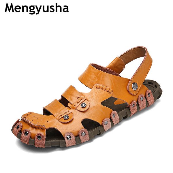 2019 summer big size men's sandals british fashion genuine leather beach shoes mens casual massage non-slip large slippers flats, Black
2019 summer big size men's sandals british fashion genuine leather beach shoes mens casual massage non-slip large slippers flats, Black