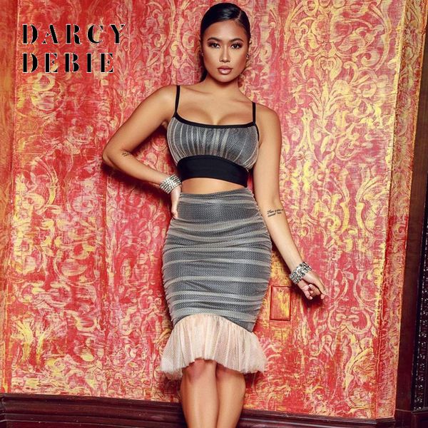 darcydebie women double layer mesh two piece set black tank ruffles patchwork midi skirt suit female dresses sets vestidos, White
darcydebie women double layer mesh two piece set black tank ruffles patchwork midi skirt suit female dresses sets vestidos, White